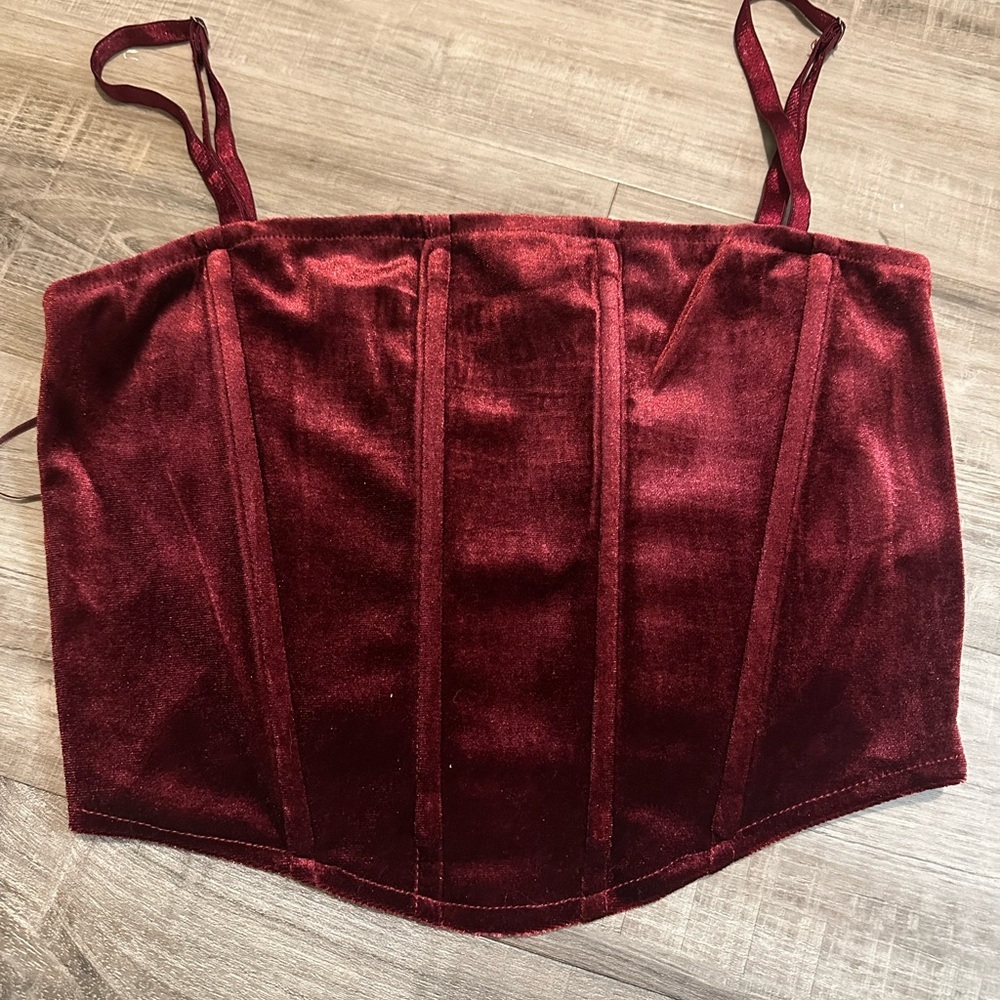 NWT Astr Wine Velvet Top, Small